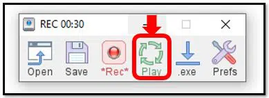 Click On Play Button to repeat tasks